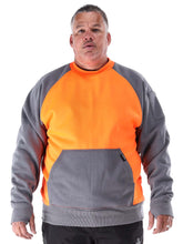 Load image into Gallery viewer, 8455 Two-Tone HiVis Crewneck Sweatshirt