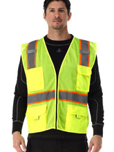 Load image into Gallery viewer, 8999 Safety Vest with Pockets & Radio Loop