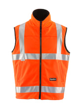 Load image into Gallery viewer, HiVis Reversible Softshell Vest (X Pattern on Back)