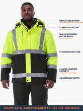 Cargar la imagen en el visor de la galería, Chaqueta impermeable HiVis 3 en 1
