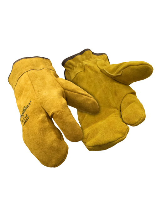 Three-Finger Leather Mitt